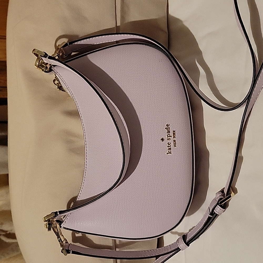 kate spade Lavender Crescent Shoulder Bag with Gold Hardware